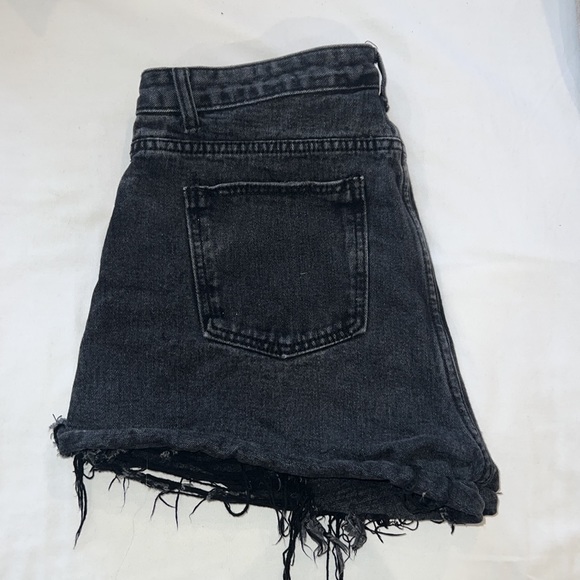 Black Ripped Denim Shorts - Picture 2 of 2
